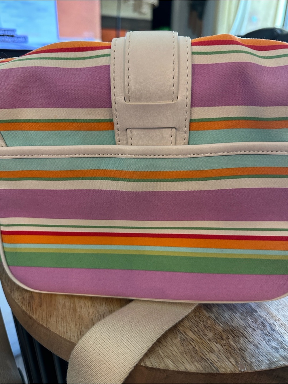 Coach Hampton  Flap Convertible Multicolor Striped Crossbody - Picture 6 of 12